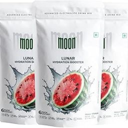 Moon Lunar Watermelon Hydration Booster Energy Drink Mix100% Natural & Healthy Electrolytes Mix Instant Daily Hydration Pack of 3(16g X 18 Sachets)-picture-10