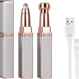 Fluent 2 In 1 Eyebrow Trimmer Machine For Women Face Lips Nose Hair Removal with Replaceable Heads Professional Painless Eyebrow Trimmer-picture-24