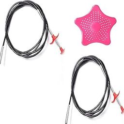 Dezzy Drain Pipe Cleaning Spring Stick, Hair Catching Drain Pipe Cleaning Claw Wire, Sink Cleaning Stick Sewer Sink Tub Dredge Remover, (162cm) and (2 pic)-image-32