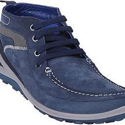 Men's Droyal Blue Leather Hiking Boots-8 UK/India (42)(GB 2106116_DROYAL Blue_8)-image-70