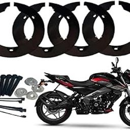 Asryd Bike Wheel Cover for 17 inch Wheel for Bajaj Pulsar NS 160 & All Universal Bike 4Pcs Set (ABS Plastic) Black-image-9