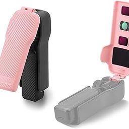 BRDRC Pocket 3 Cover Case Accessories, Gimbal Flip Protective Cover Lens Protector Cap Holds 3 Filters for DJI Osmo Pocket 3 Creator Combo (Pink)-image-29