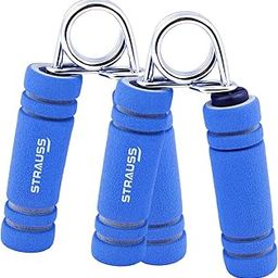 Strauss Foam Hand Grip Strengthener | Soft Foam for Hand and Arm Strength | Hand Gripper for Men & Women | Forearm Exerciser | Workout Equipment to be Used in Home and Gym | Pack of 2, (Blue)-picture-20