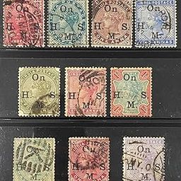 British India Pre Independence Stamps Queen Victoria 1883-1900 QV OnHMS Overprint Complete Set of Star WMK Issues Fine Used (Postmarks May Vary)-image-57