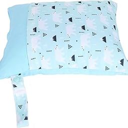 Baby Diaper Bag, Cartoon Double Zipper Outdoor Practical Diaper Bag, for Infant Place Diaper Baby Go Out(Polar Bear)-image-4