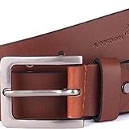 Smooth Tan Leather Belt for Men | Classic design for both formal and casual wear | Adjustable waistband upto 46 inches | Leather Belt For mens-image-43