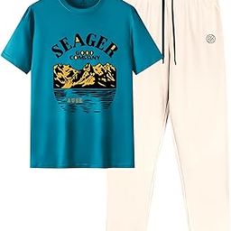 OverSize And Round Neck Track-Suit Set For Mens's || Helf Sleeves Tshirt and Trouser.-image-90