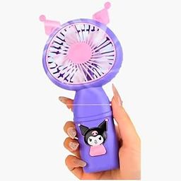 Rechargeable Mini Night Light Air Cooling Fan Handheld Cartoon Design Two for Student Pocket Fan with Strong Power for Camping Travel Home Women and Men-image-93