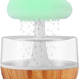 Jorex Mart Humidifier for Home Cloud Rain Diffuser Snuggle Cloud Light Humidifier | Raindrop Humidifier Relaxing Sound, Mushroom Waterfall Lamp | Essential Oil Diffuser for Home Office-4