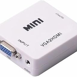 CBR Mini VGA to HDMI Converter with Audio VGA2HDMI 1080P Adapter Connector for Projector PC Laptop to HDTV (Clear)-11