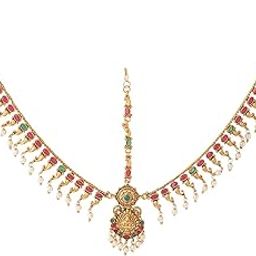 Head Chain For Women Gold Toned Bridal layered Beaded Traditional Mathapatti For Women and Girls-image-72