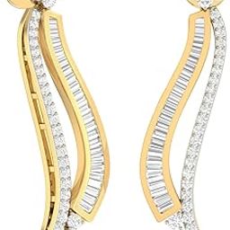 Aucent by PC Jeweller The Delmah 18KT Yellow Gold and Diamond Earrings-picture-23