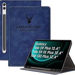 Robustrion Cover for Samsung Tab S10 Plus / S9 FE Plus / S9 Plus Case 12.4" Deer Flip Case with [S Pen Holder] for Samsung Galaxy Tab S10+ /S9+ /Tab S9 FE+ Tablet Cover [Auto Sleep/Wake] - Blue-image-23