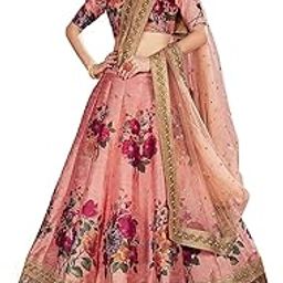 Women's Faux Silk Semi-stitched Lehenga Choli-image-56