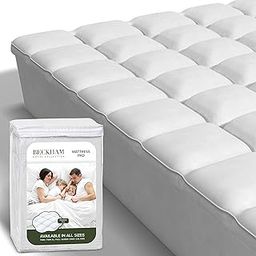 Beckham Hotel Collection Twin Size Hybrid Mattress Protector & Pad - Extra Padded, Thick, Plush, & Fitted Mattress Topper for Bed - Quilted Pillow Top Mattress Cover-image-26