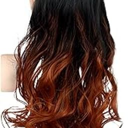 Rapidsflow Synthetic Curly Clutcher Ponytail Hair Extensions for Women & Girls – Instant Volume & Length, 26 Inch, 160g – Easy Clip-On, Gorgeous Bouncy Curls (Black Ombre)-image-92