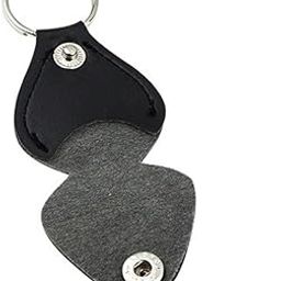 MG MUSIC GALAXY Compact Leather Keychain Guitar Pick Holder – Stylish Black Bag-image-88