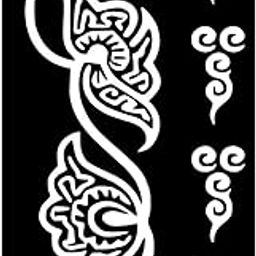 Temporary Tattoowala Kid Safe Mehndi Stencil Stickers for Artistic Exploration and Cultural Learning-34