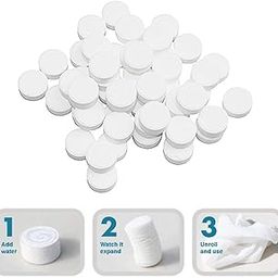 Compressed Coin Tissue Tablets – 50 Pack | Magic Cotton Towel for Travel, Face Mask, Cleaning, Napkin Use | Soft, Reusable, Water Activated-image-26
