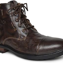 APACHEE crumbald Leather Tan Casual Boots For Mens-image-40