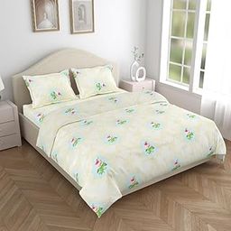 haus & kinder Ultrasoft Microfiber Bedsheet for Double Bed Bedsheets for Queen Size Bed with 2 Pillow Covers Bedding Set Lightweight Breathable Bed Sheet- Sylphflora-image-98