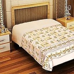 COT PRINTS Cotton Extra Large Double Bed Duvet Cover (90 x 108 Inches) 7622 Peach-image-62