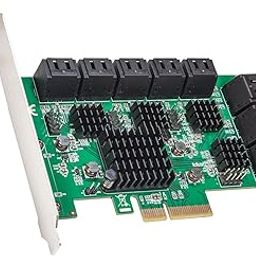 16 Port SATA III to PCIe 3.0 x4 NON-RAID Expansion Card Quad ASM1064-image-13