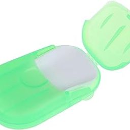 Portable Paper Soap Sheets with Travel Case, 20 Sheets, Green Plastic Container, 8 x 5 x 1.5 cm-image-28