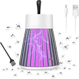 Pookiemoon Mosquito Killer International Eco Friendly Bug Zapper Mosquito Lamp Dual Mosquito Zapper Lamp Indoor Insect Trap Portable Killer Lamps Easy for Home 2-31