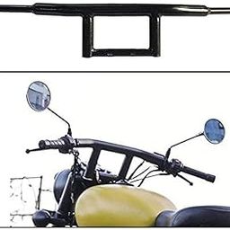 Dhe Best HB32 Bike Stylish Handlebar Curved Pipe/Handle Bar Rod Black for RE Thunderbird 350 Model 1-0