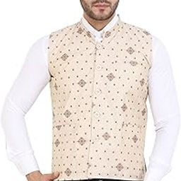 Geometric Print Men Waistcoat-24