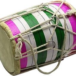 Trading Dukan Handmade Indian Wooden Multi-Color Mini Dholak For Kids - 7.5 Inches-image-61