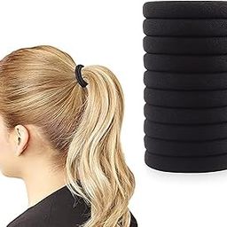 MILAPARK CRAFTS 10 PCS Unisex Black Hair Bands for Women & Men – Premium Elastic Rubber Hair Ties – Soft No-Damage Ponytail Holders – 4cm Diameter, 7mm Thick – Daily Use Hair Accessories for Girls, Boys & Adults-image-41