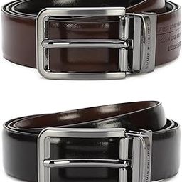 Men Solid Reversible Formal Italian Leather with Brush Gun Metal Buckle Belt-image-73