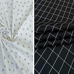 Pri & Su CottLinns Combo of Giza Cotton Printed Shirt 110001 & Trouser Fabric 90027-image-52