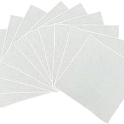 GUDMART 10Pcs Cotton Handkerchiefs White Hankie Hanky Kerchiefs 40X40Cm Clothing Shoes & Accessories | Mens Accessories | Handkerchiefs-image-1