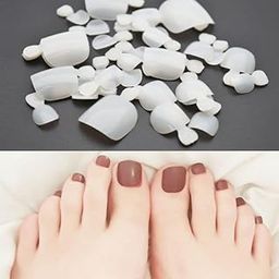 Fake Toenail Tips, 500PCS False Nails Artificial, DIY False Toe Nails Fake Nails for Nail Art Toenail Tips for Woman DIY False Toenails Kit Pedicure at Home-31