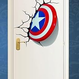 Marvel Legends Captain America Shield Door Wall Stickers for Living Room, Bedroom, Office-image-40