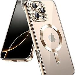 VONZEE Electroplating Transparent Clear Logo Cover for iPhone 16 Pro Max Case, Compatible with Magsafe, Full Body & Individual Camera Protection for Each Lens for Men & Women (Desert Titanium)-image-27