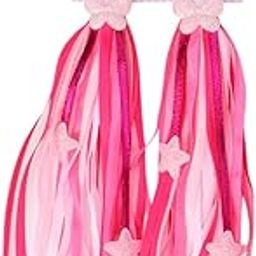 SECRET DESIRE Creations 2Pcs Kids Bicycle Tassel Colorful Tassels for Kid Bikes Bicycle Grips Ribbon Pink-24