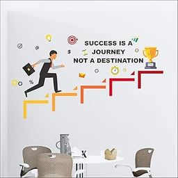 StickMe 'Success is a Journey - Office Inspirational Motivational Quotes Wall Sticker' (Multi Colour, Vinyl - 100cm X 55 cm)-image-25