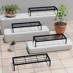 Lifelong Set Of 4 Plant Stand For Balcony & Living Room Capacity 120Kg- Anti-Rust Pot Stand For Outdoor & Indoor Planters- Gamla,Flowerpot,Garden,Plant Stands For Balcony Decoration (Black - 24 Inch)-26