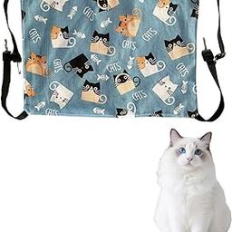 MittiJoy Large Cat Hammock, Durable Hanging Cat Bed for Indoor Use, Comfortable Swing Bed for Cats, on Cat Trees or Door Frames, Soft Resting Spot for Feline Friends-image-98