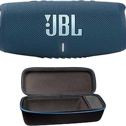 JBL Charge 5 Portable Waterproof Wireless Bluetooth Speaker Bundle with divvi! Protective Hardshell Case - Blue-image-51