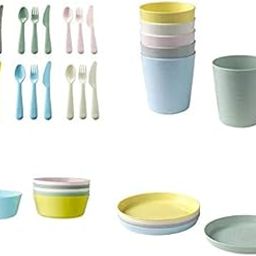 Ultimate Must Have Baby Dining Set of 36 (Includes Multi Colored Bright 6 Plates, 18 Spoons, 6 Bowls and 6 Glasses) by IKEA-picture-16