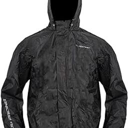 Rain Jacket for Men – Waterproof, Windproof, Hooded Riding Raincoat – Premium Motorcycle Rain Gear for Bikers-Black-image-99