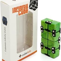 Cubelelo Drift Infinity Cube (Green) | Magic Puzzle Cool Mini Gadget for Stress and Anxiety Relief for Kids and Adults | Desk Finger Flip Toy for Fun and Game | for Ages 3 Years and Above-27