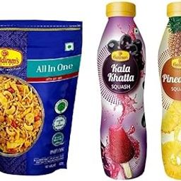 Haldiram's Nagpur All in One (Pack of 2-400g Each) With Kala Khatta Squash (750 ml) And Pineapple Squash (750 ml)-77