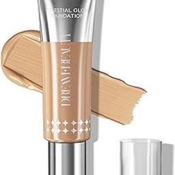 Dream Beauty Celestial Glow Foundation – natural skin tint for natural to Medium coverage | Dewy matte poreless finish | Breathable & Buildable (Neutral Medium)-image-17