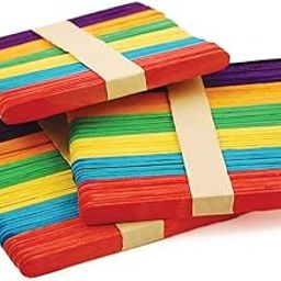 Paaroots® Powered by z-Plus® Wooden Colourful Ice-Cream Sticks 100 pcs for DIY Crafts Project Work, Popsicle Spoon Scrap Booking-picture-24